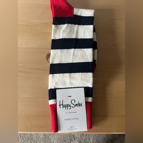Happy Socks Red and Black Striped Socks - Picture 2 of 3